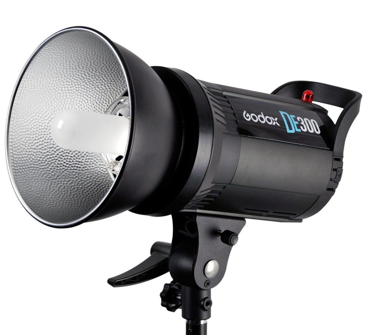 Godox DE-300 Compact Studio Flash Strobe Light (Single) - Image 1
