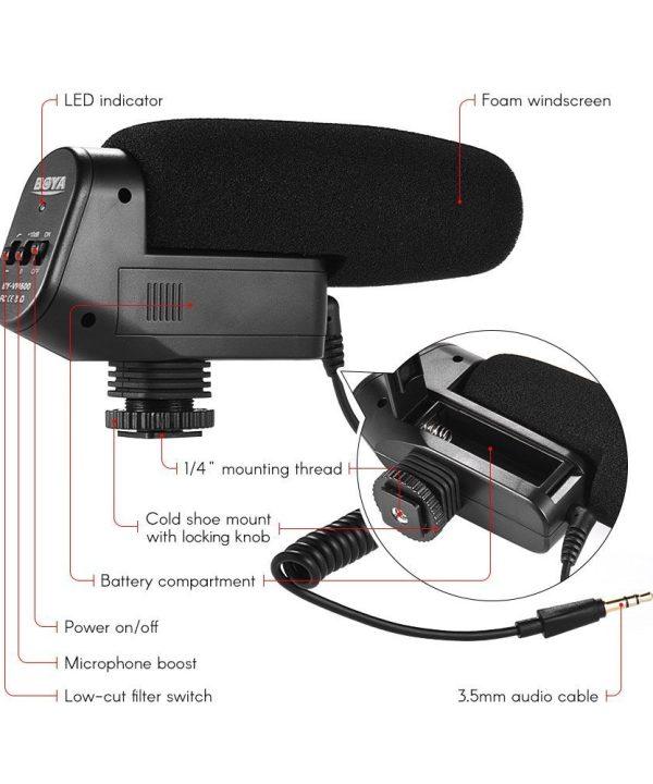 BOYA BY-VM600 Cardioid Directional Condenser Microphone - Image 3