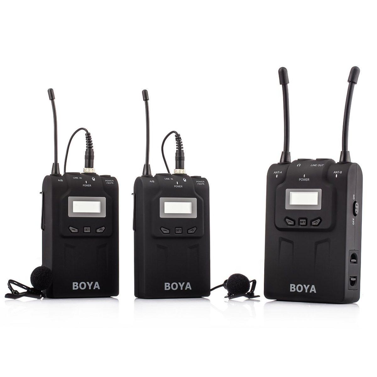 BOYA BY-WM8 UHF Dual-Channel Wireless Lavalier Microphone - Image 1