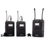 BOYA BY-WM8 UHF Dual-Channel Wireless Lavalier Microphone