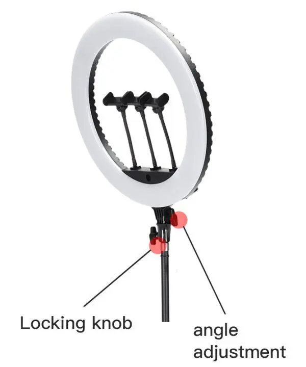 JMARY FM‑18R 18″ LED Ring Light with Adjustable Stand - Image 3