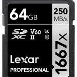 Lexar SDXC USH II 250mbps 64GB