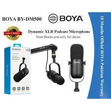 TheBoya BY-DM500is a podcasting and vocal microphone with a dynamic, cardioid mic capsule, adjustable mounting bracket, and a standard 3-pin XLR connector for compatibility with a wide variety of audio gear. The dynamic capsule makes it well suited for use as an up-close microphone when recording vocals and instruments using a preamp, audio interface, or mixer. The cardioid polar pattern also helps to focus audio capture on sources directly in front of the mic, picking up less background sound and unwanted noise, which is especially helpful in home and project studios.
