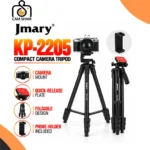 JMARY KP‑2205 Adjustable Tripod with Mobile Holder for Vlogging & Photography