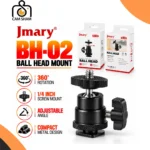 Jmary BH-02 360-Degree Rotating Tripod Ball Head 1/4 Screw Adapter