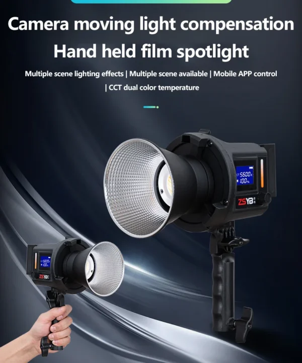 ZYSB CL-80Bi Bi-Color 3200-5600K LED Light Video Light 80W Professional Continues light For Photography and Videography