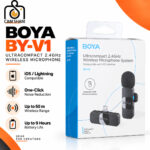 BOYA BY-V1 Wireless Microphone System for IOS Devices