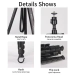 JMARY KP‑2208 Multifunctional Tripod & Monopod for Camera and Mobile - Image 5