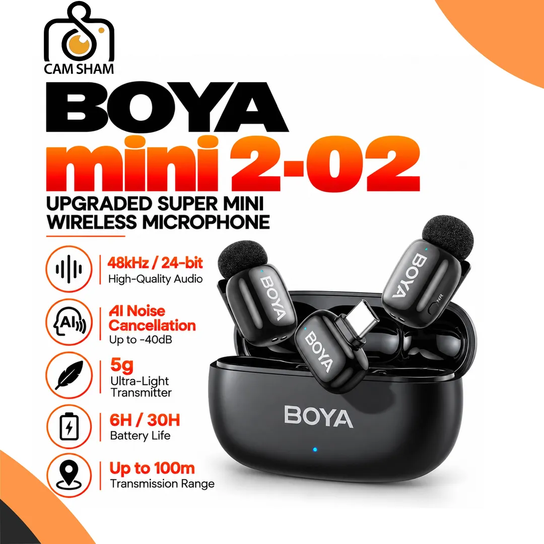 87jmv BOYA Mini 2-02 Wireless Microphone with AI Noise Cancellation - Image 1