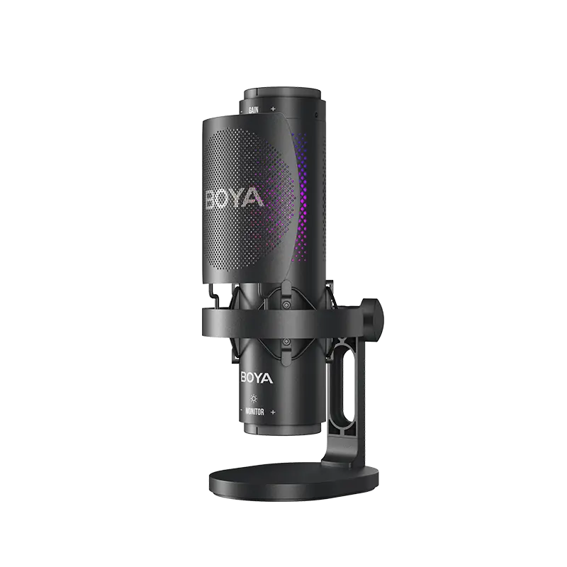 03 BOYA K9 Desktop Condenser USB & Type C Microphone with Boom Arm Stand - Image 1