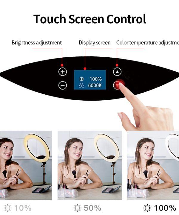 Jmary FM 19R 19 Inches Ring Light With Touch Screen and Stand - Image 4
