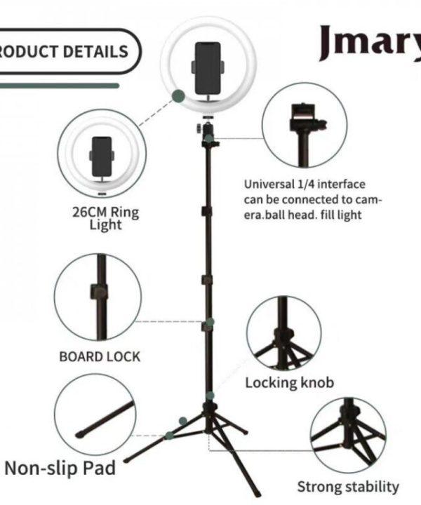 Jmary FM 536A 10 inches Ring Light With Stand - Image 3