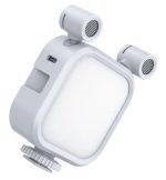 Mamen V03 Compact RGB Led light with Two Built-in Vloging Microphones