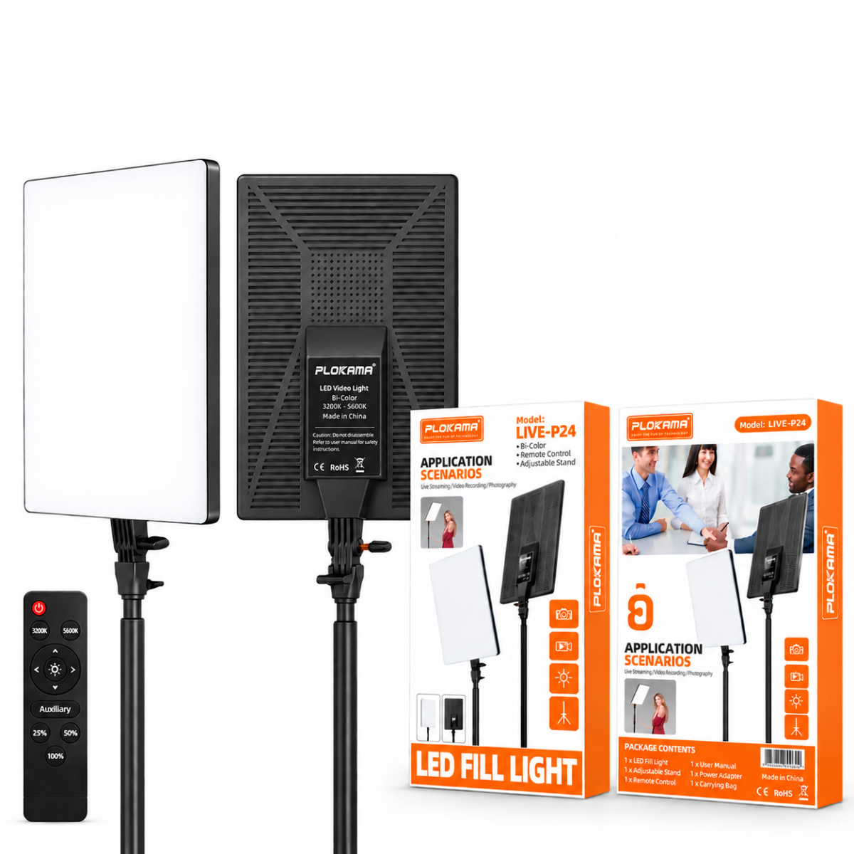 PLOKAMA LIVE P24 24-Inch LED Soft Light