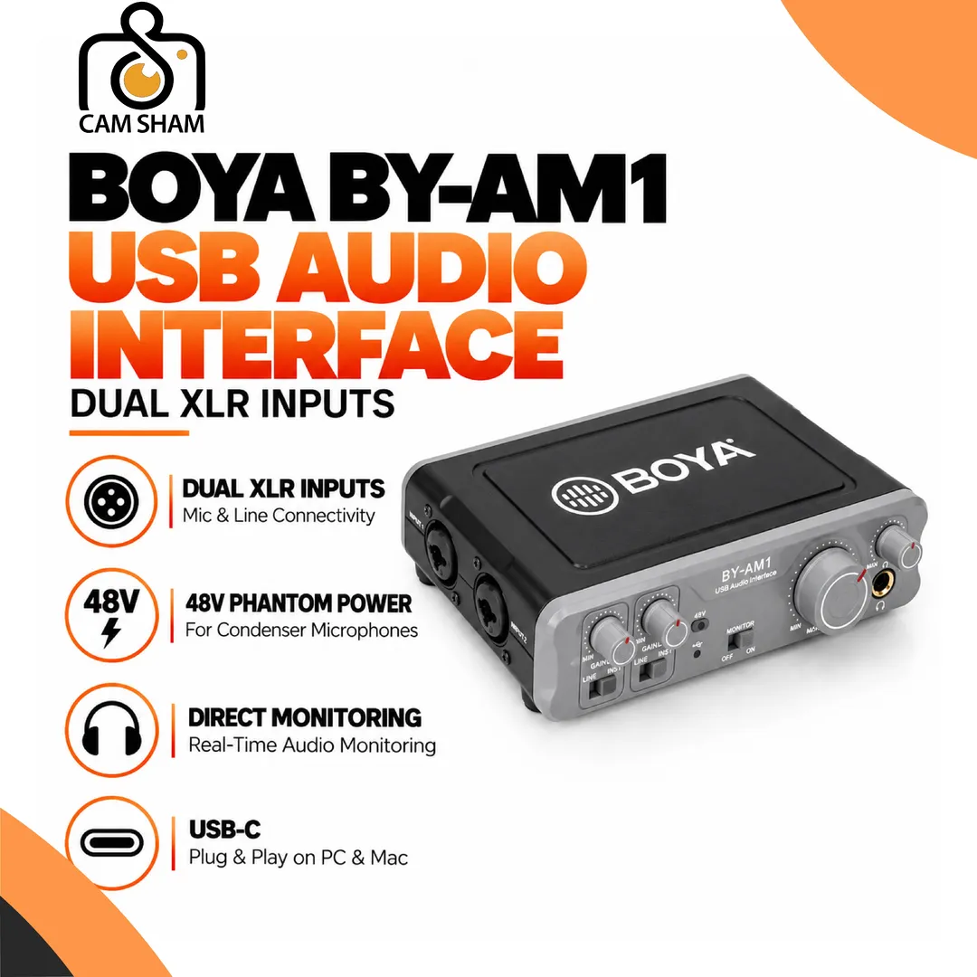 Facebook overlay BOYA BY-AM1 Dual Channel Audio Mixer Interface - Image 1