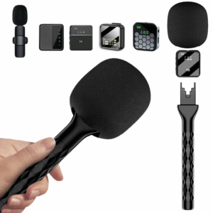 H1 Wireless Microphone Handheld Adapter News TV Reporter Interview Hand Stick For All Type of Wirelsss Microphone