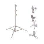 Imported Silver Studio Light Stand for Photography & Video - Image 2
