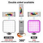 Memn Metal Frame RGB Do1 LED Fill Light Double-Sided Portable LED Light - Image 4