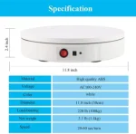 360 Rotating Table 30cm for Products Photography ( White ) - Image 3