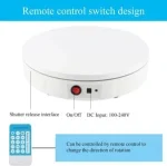 360 Rotating Table 42cm for Products Photography ( White ) - Image 2