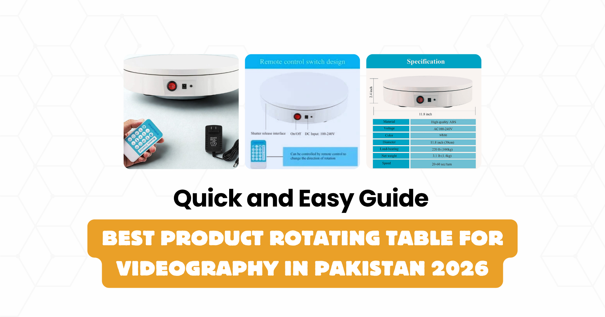 Best Product Rotating Table for Videography in Pakistan 2026