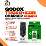 Godox TT520 II Flash with ICON 4x 2700 Cell & Charger Bundle