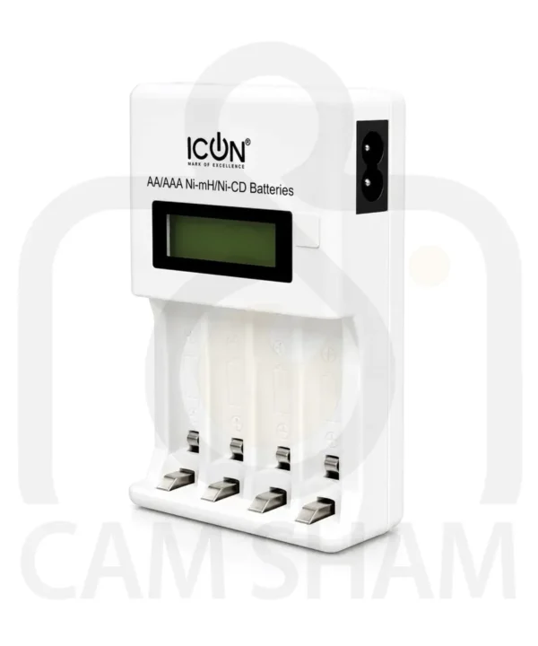 ICON Quick LCD Battery Charger 4×2700mAh AA Rechargeable Batteries