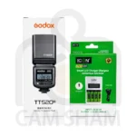 Godox TT520 III Flash with ICON 4x 2700 Cell & Charger Bundle