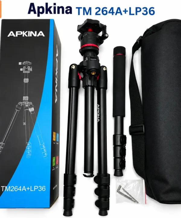 Apkina TM264A + LP36 Professional Aluminum Camera Tripod & Monopod