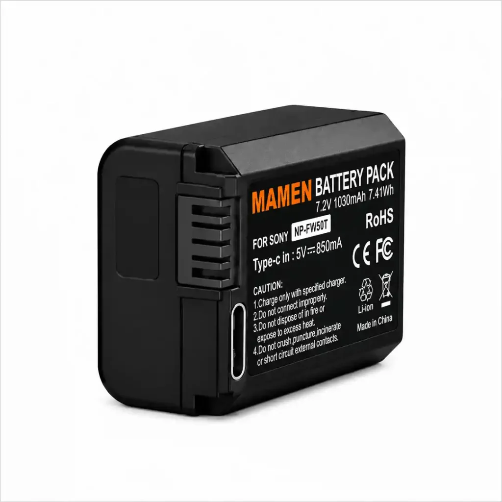 Mamen FW-50 Type C Battery for Sony NP-FW50 Cameras