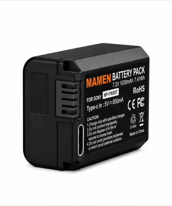Mamen FW-50 Type C Battery for Sony NP-FW50 Cameras