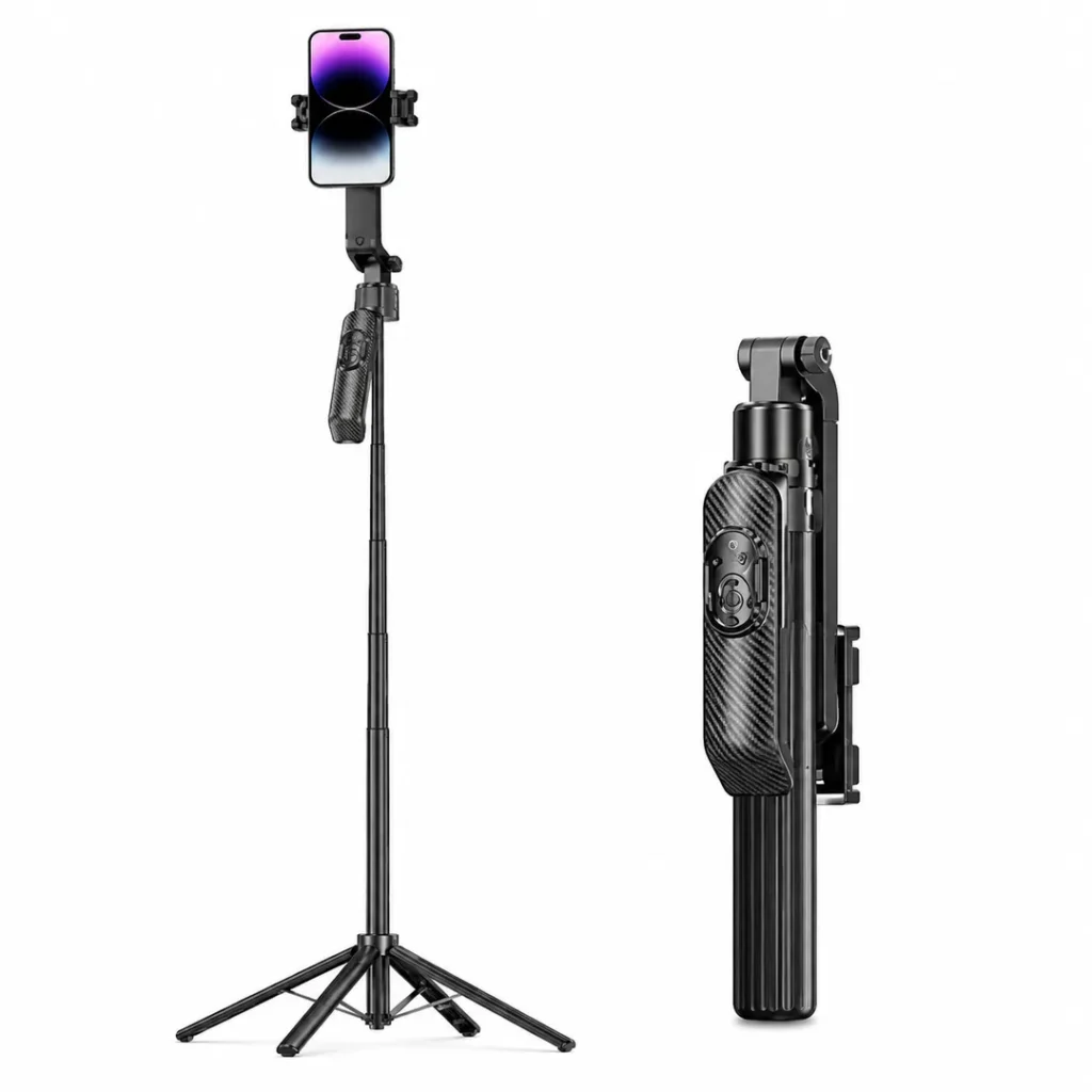 Jmary KT-299 AI Face Tracking Selfie Stick Tripod with Bluetooth Remote