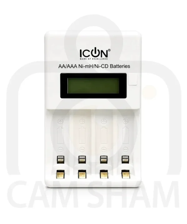 ICON Quick LCD Battery Charger 4×2700mAh AA Rechargeable Batteries