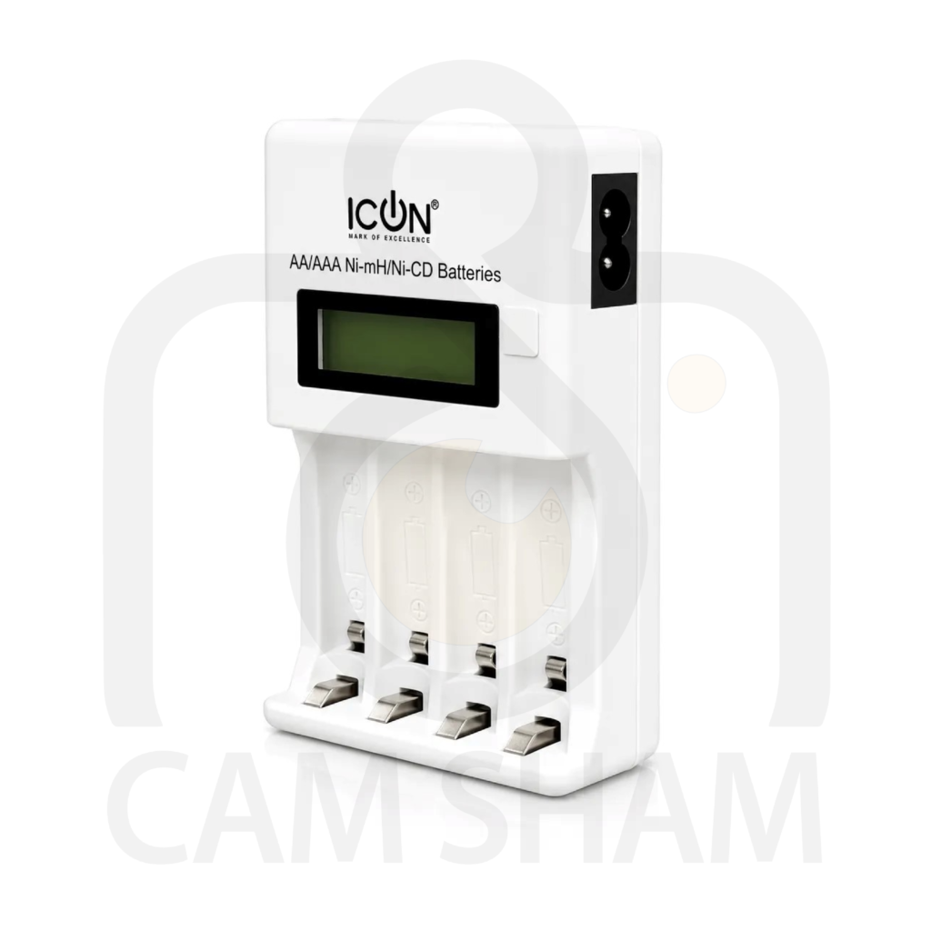 ICON Quick LCD Battery Charger 4×2700mAh AA Rechargeable Batteries