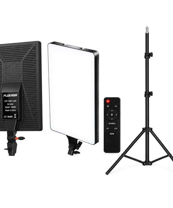 PLOKAMA LIVE P24 24-Inch LED Soft Light with Lightweight Tripod Bundle