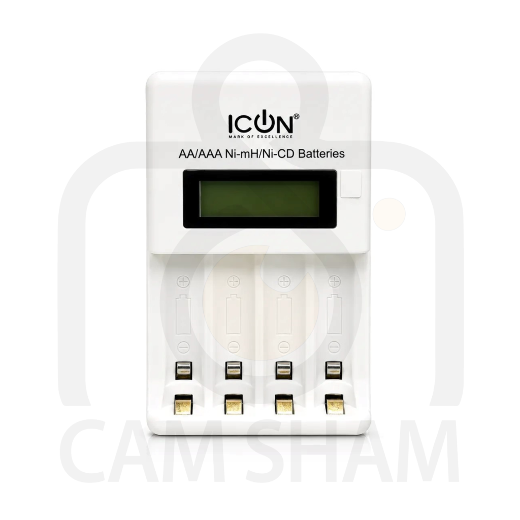 ICON Quick LCD Battery Charger 4×2700mAh AA Rechargeable Batteries