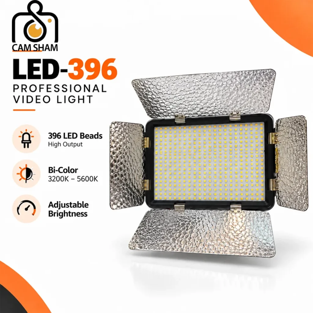 LED 396 Professional Video Light for Camera & Studio